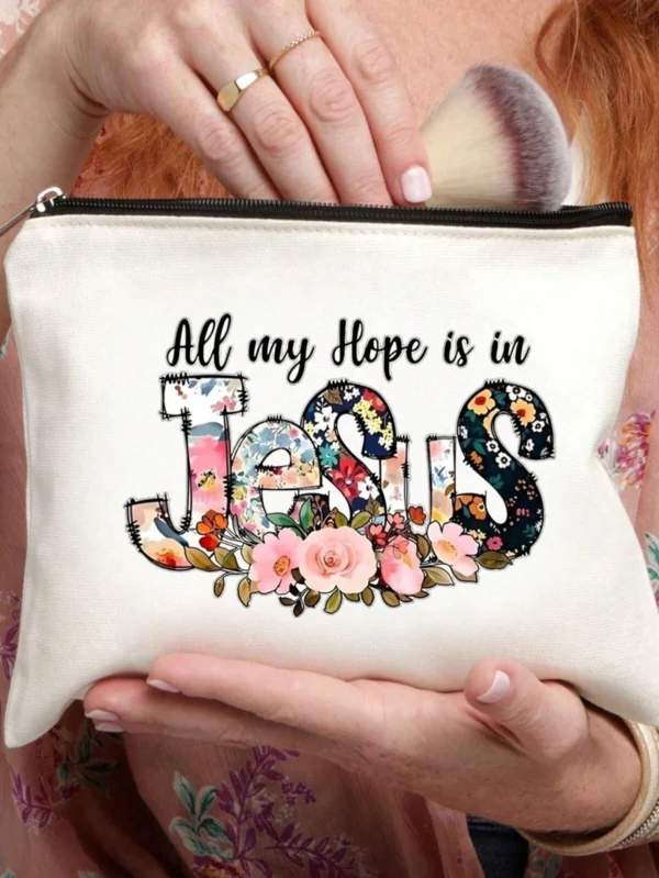All My Hope Is in Jesus Flowers Make-Up Bag