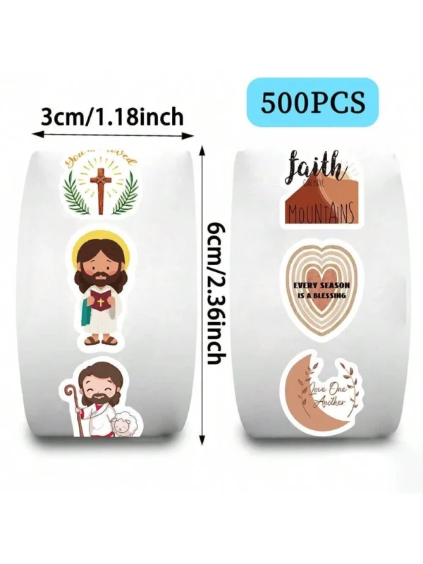500 Christian Bible Verses & Inspirational Quotes Stickers 2.5cm - Image 14