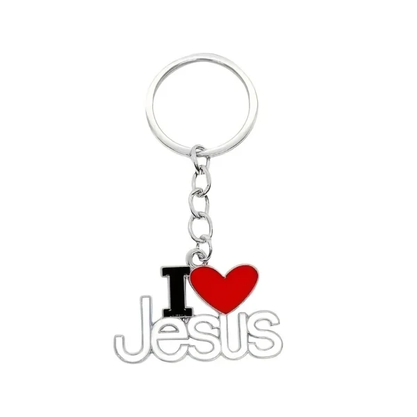 10 I Heart Jesus Keyrings With Bags & Thank You Notes - Image 3