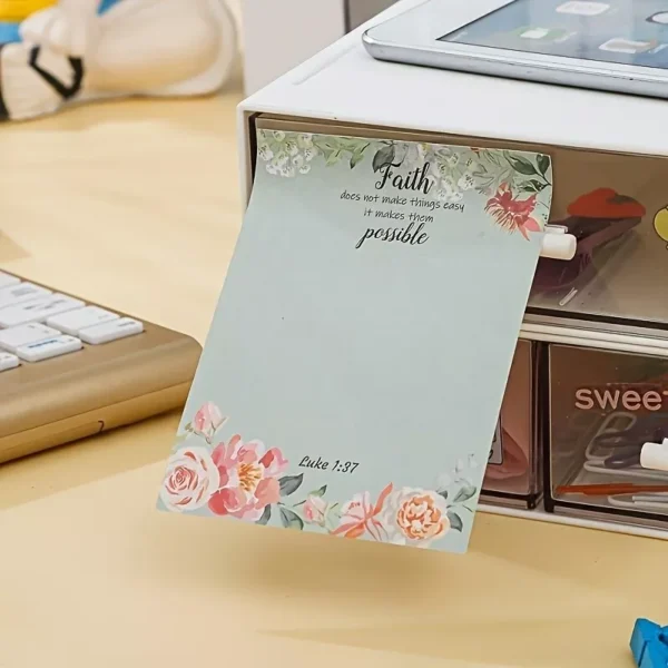 Bible Verse Flower Paper Notes 30 Sheets 10cm x 7.5cm - Image 3
