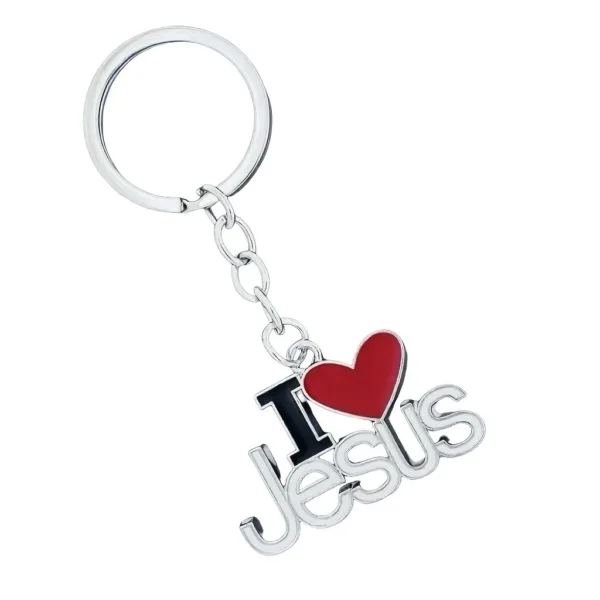 10 I Heart Jesus Keyrings With Bags & Thank You Notes - Image 4
