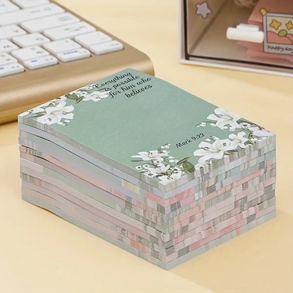 Bible Verse Flower Paper Notes 30 Sheets 10cm x 7.5cm - Image 4
