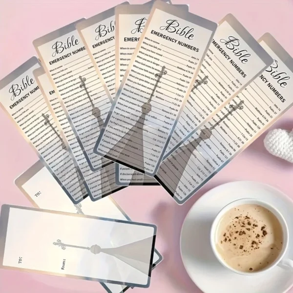50 Bible Emergency Numbers Bookmarks Church Welcome Gift 5.9cm x 14.1cm - Image 5