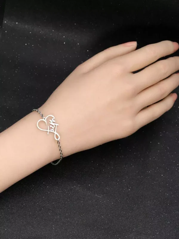 3pcs Stainless Steel Amazing Grace Faith Cross Bracelets - Image 5