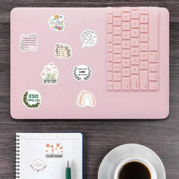 500 Christian Bible Verses & Inspirational Quotes Stickers 2.5cm - Image 7