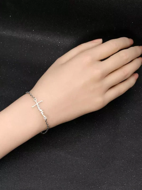 3pcs Stainless Steel Amazing Grace Faith Cross Bracelets - Image 7