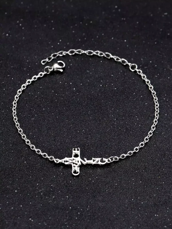 3pcs Stainless Steel Amazing Grace Faith Cross Bracelets - Image 8