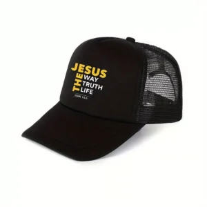 Alternative view of Jesus The Way The Truth The Life Black Unisex Polyester Cap