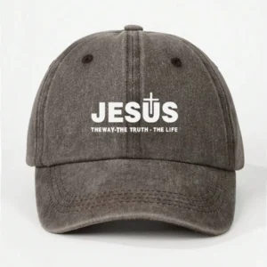 Jesus The Way The Truth The Life Dark Grey Unisex Polyester Cap