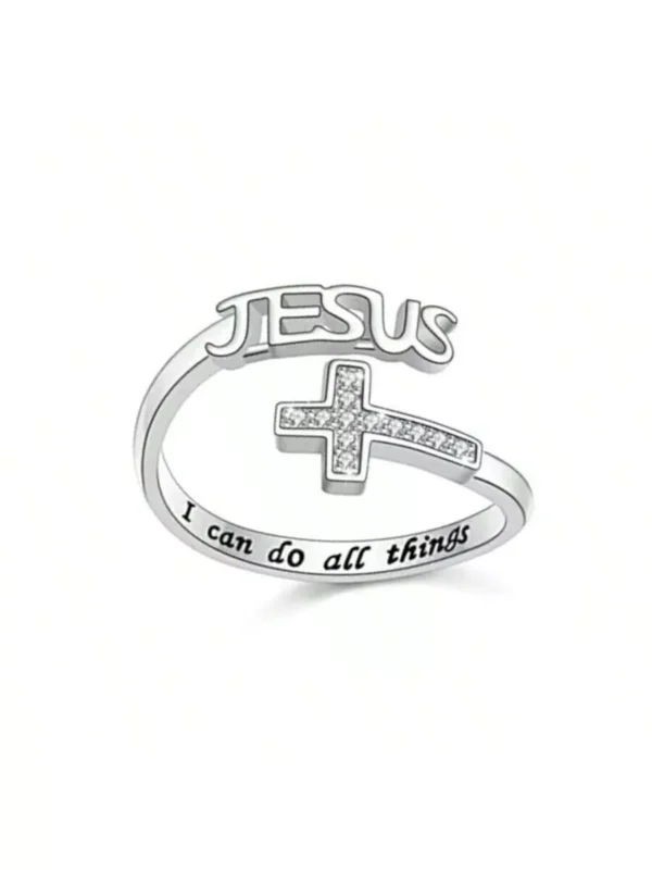 I Can Do All Things Jesus Cross Engraved Ring