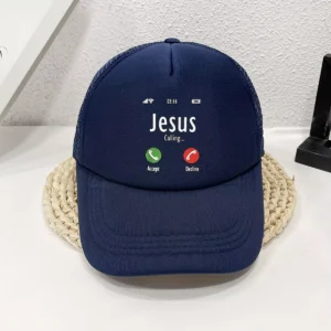 Jesus Calling Navy Blue Unisex Polyester Cap