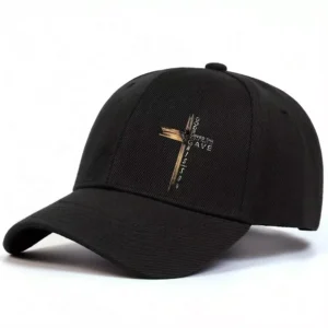 Alternative view of God So Loved the World That He Gave His Only Son Black Unisex Polyester Cap